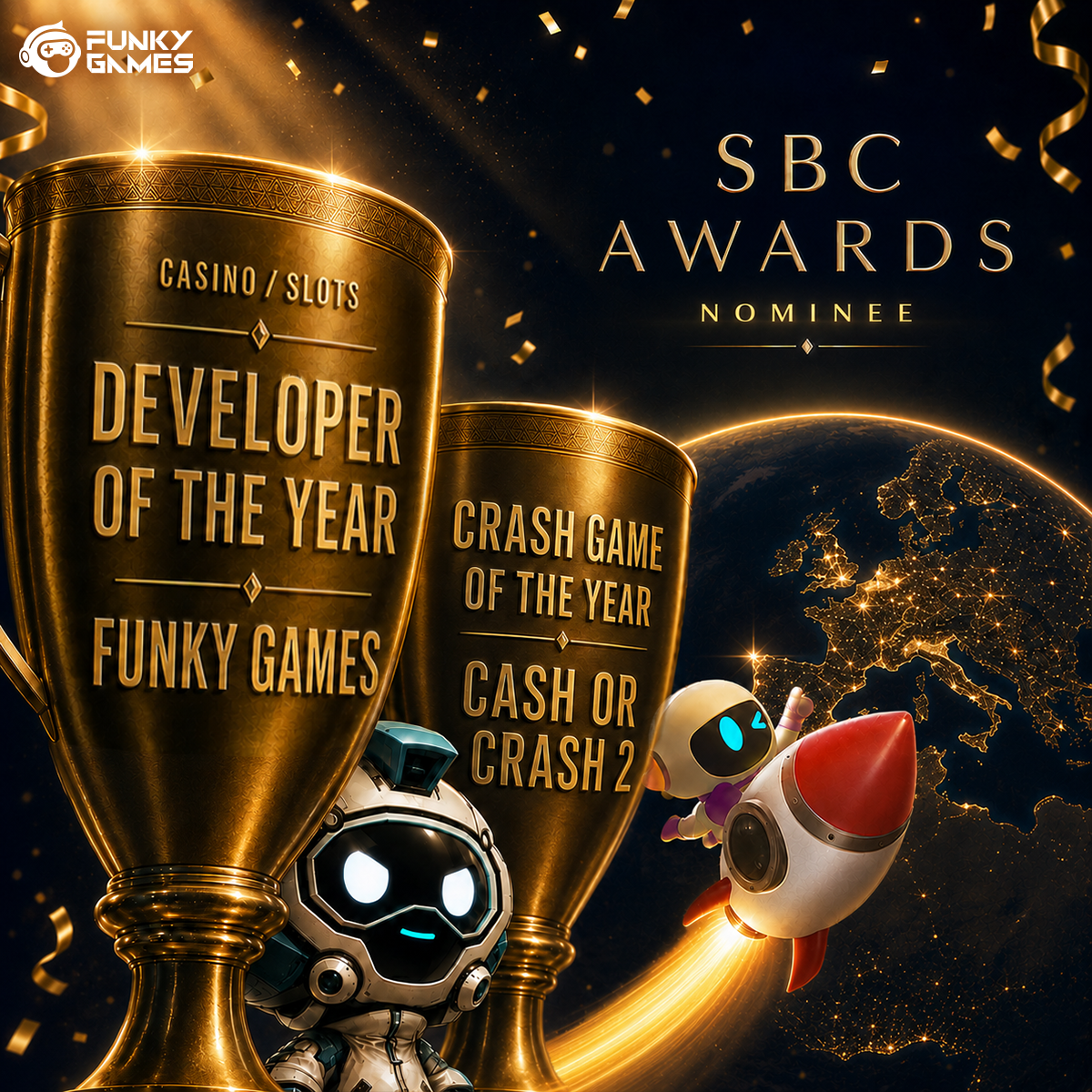 Funky Games Earns Two SBC Awards Nominations
